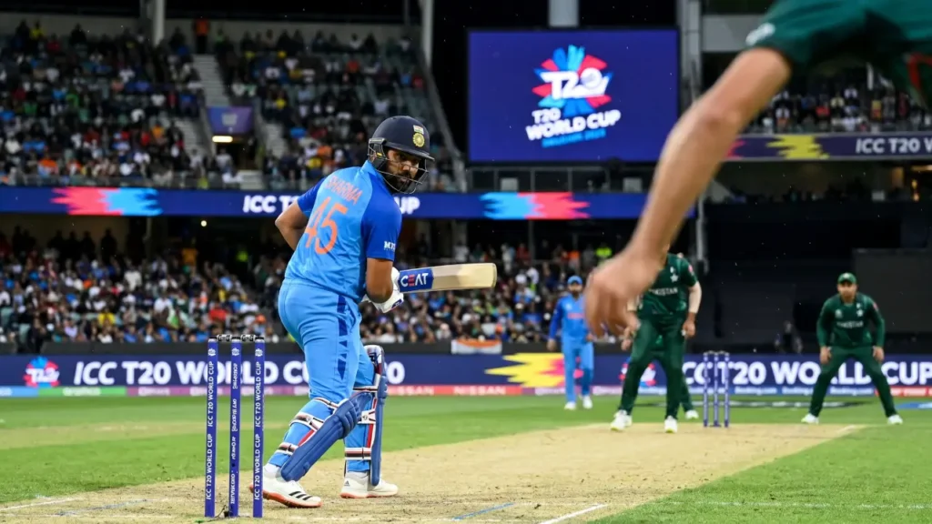 Rohit Sharma shot range during limited-overs powerplay overs